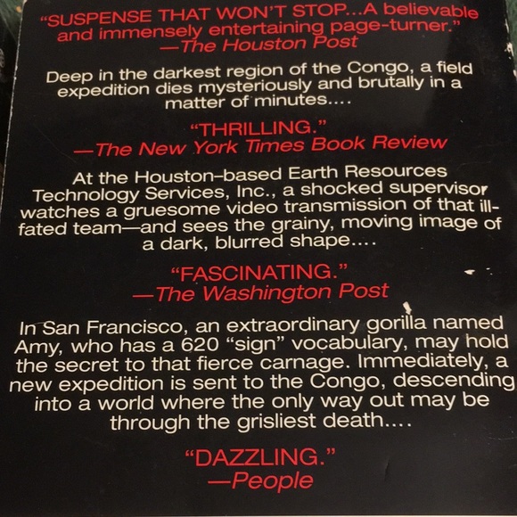 Two Michael Crichton novels: “Jurassic Park” and “Congo” - Picture 3 of 3